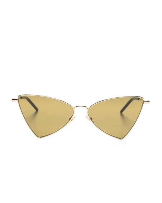 Saint Laurent Natural Jerry Logo-Embossed Sunglasses