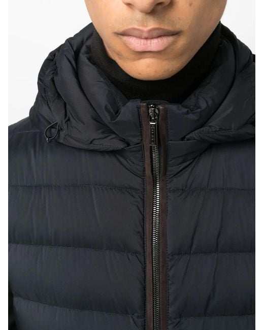 Moorer Black Kitami-S3 Hooded Puffer Gilet for men