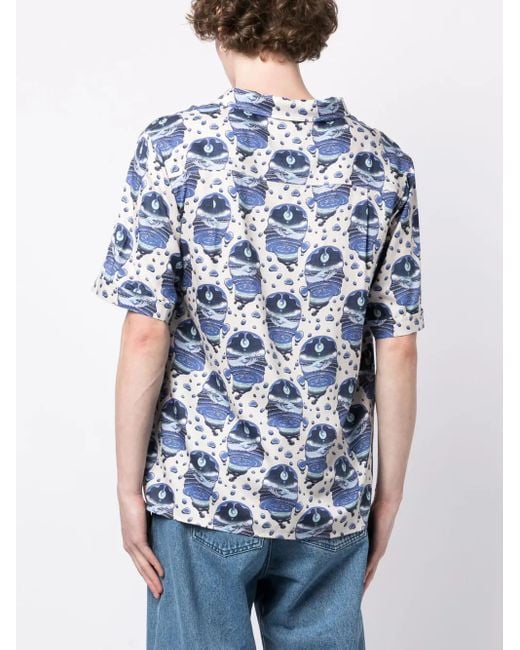 GmbH Hemd Mit Grafischem Print in Blue für Herren