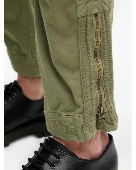 Alpha Industries Green Task Force Zipped-Cuff Trousers for men