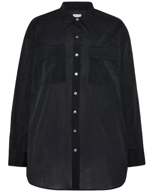 Rosetta Getty Black Hemd Mit Spitzem Kragen