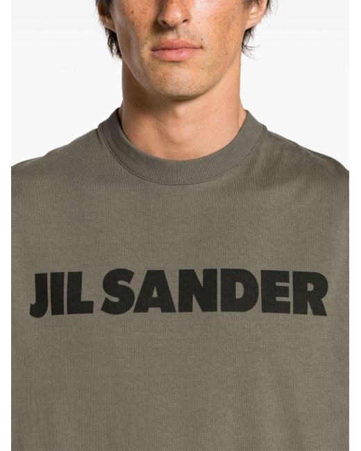 Jil Sander T-Shirt mit Logo-Print in Gray für Herren