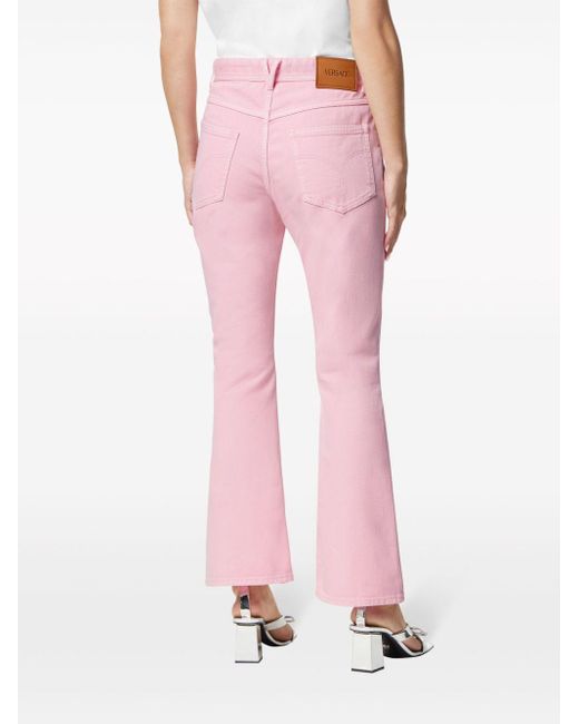 Versace Pink Medusa '95 Flared Cotton Jeans