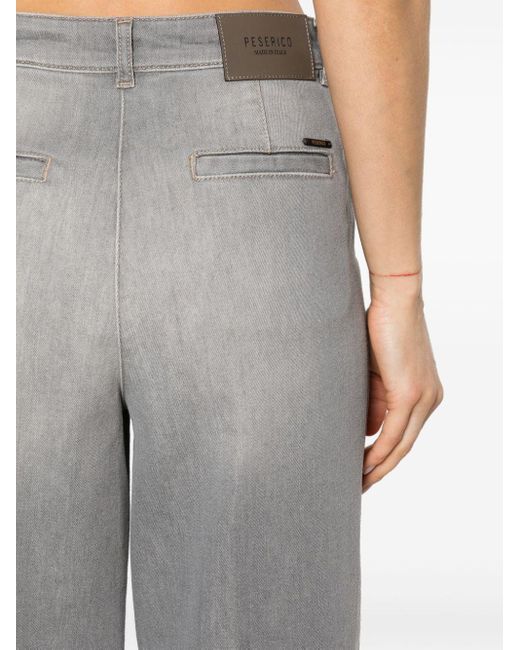 Peserico Gray Tapered-leg Jeans