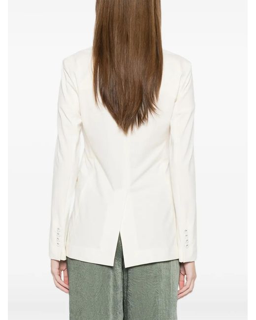 Circolo 1901 White Double-Breasted Blazer