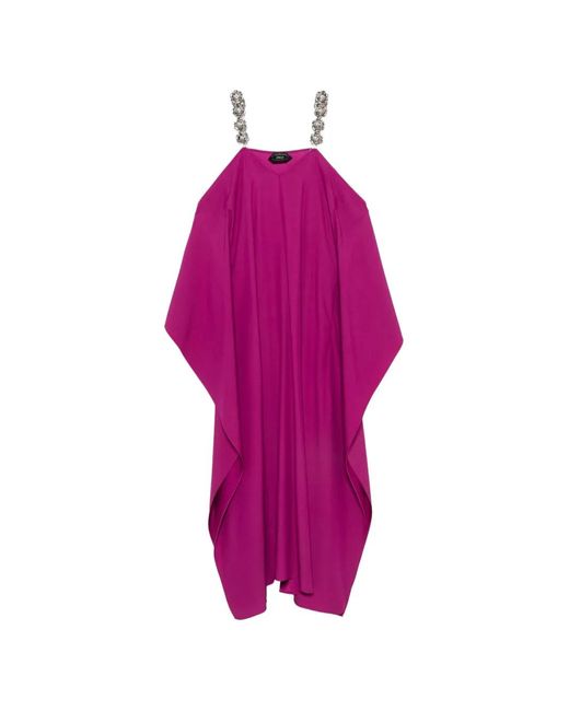 Taller Marmo Pink Crystal-Embellished Cold-Shoulder Dress