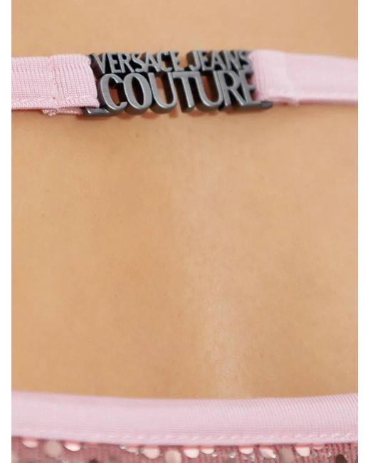 Versace Jeans Couture Pink Dress With Shimmering Sequins,