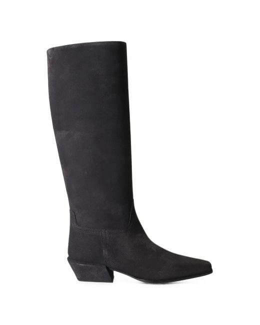 Semicouture Black Lois Knee-High Boots