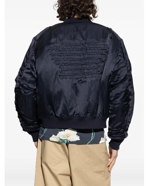 KENZO Blue Jungle Poem Zip Jacket for men