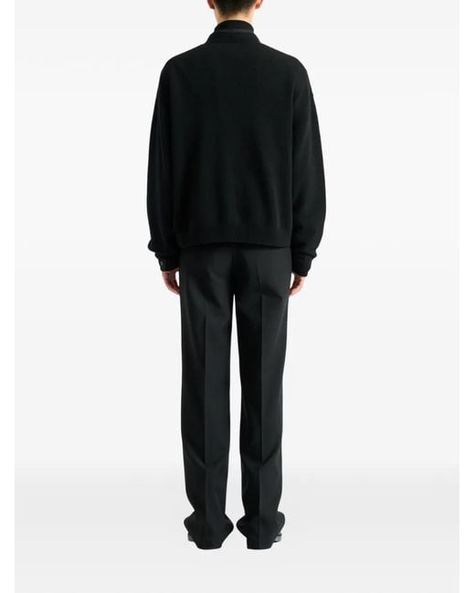 Balmain Black Cardigan Éco-Cachemire for men