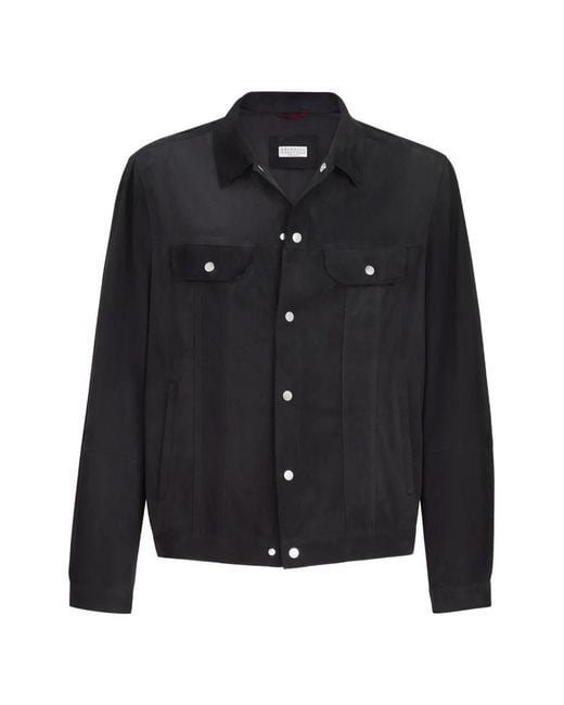 Brunello Cucinelli Black Four-Pocket Jacket for men