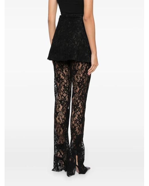 A.W.A.K.E. MODE Black Lace Basque Trousers