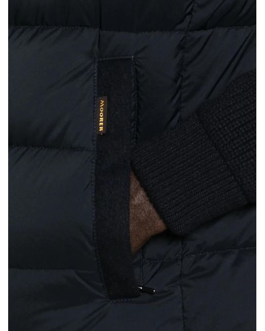 Moorer Black Zipped Padded Jacket for men