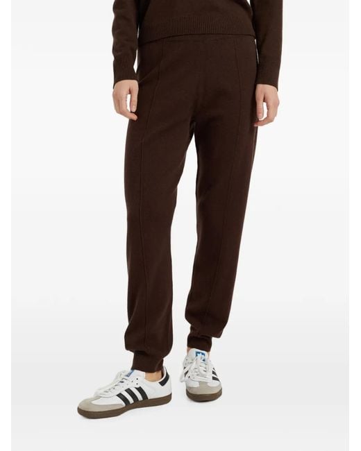 Chinti & Parker Brown Basics Seam-Detail Cuffed Track Pants