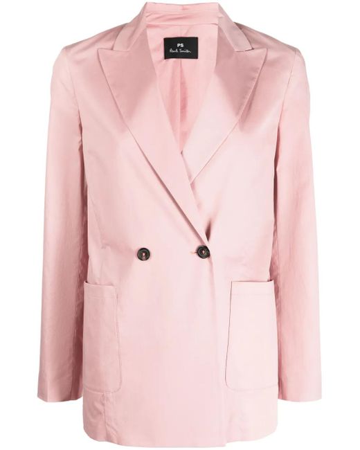 Paul Smith Pink Double-Breasted Blazer