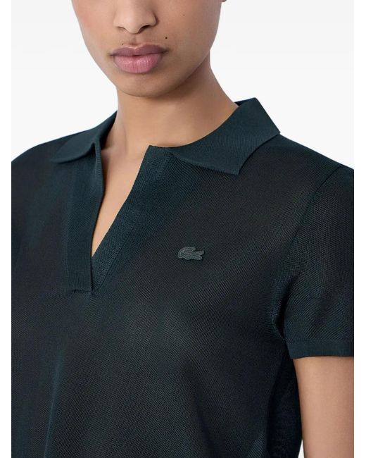 Lacoste Blue Knit Open Placket T-Shirt