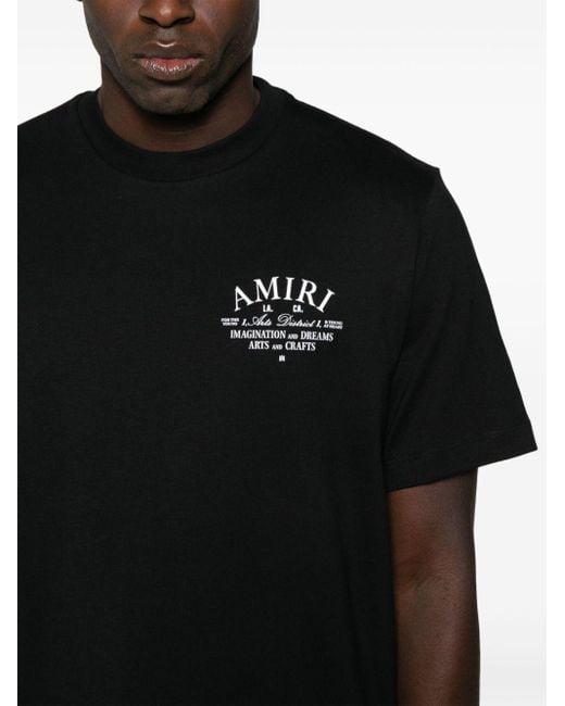 Amiri Black Logo-print T-shirt for men