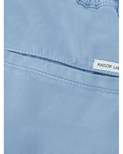 Maison Labiche Blue Drawstring Trousers for men