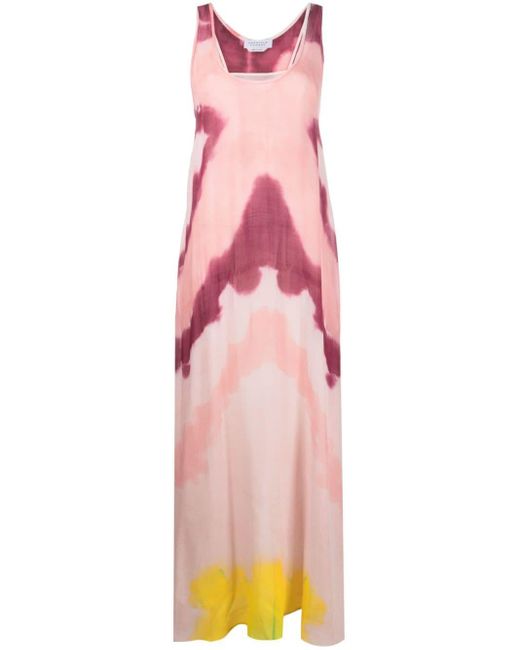 Gabriela Hearst Pink Niki Tie-dye Cashmere Dress