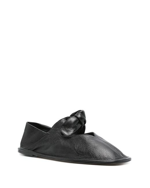 Hereu Black Llasada Leather Ballets