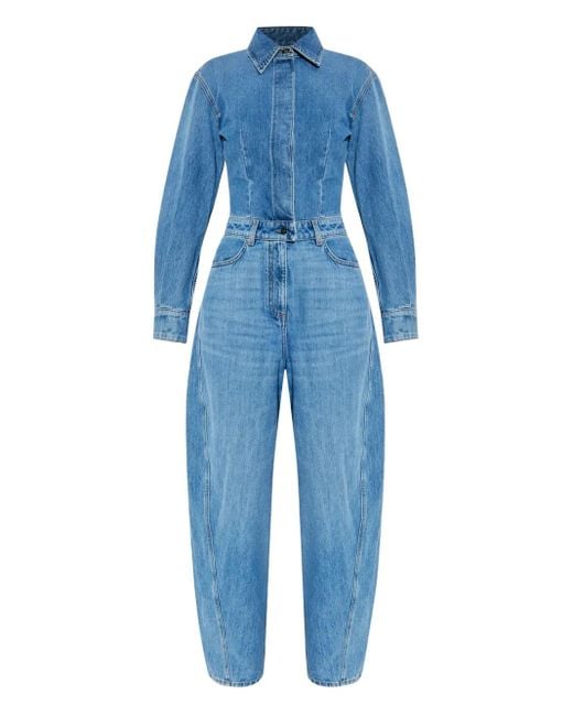 Combinaison En Jean À Col Chemise Givenchy en coloris Blue