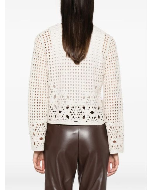 FRAME White Postcard Crochet Cardigan