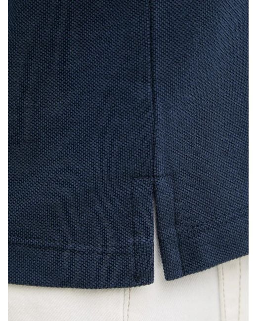 Guess Blue Striped-Detail Polo Shirt for men