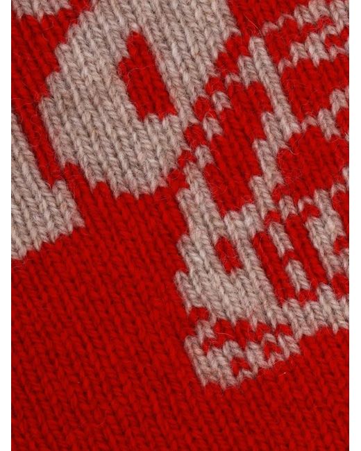 Sciarpa Con Decorazione di Simone Rocha in Red