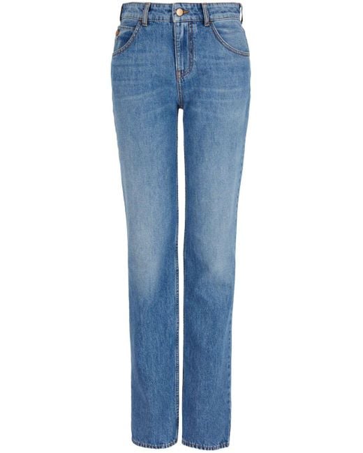 Emporio Armani Blue Straight-leg Jeans