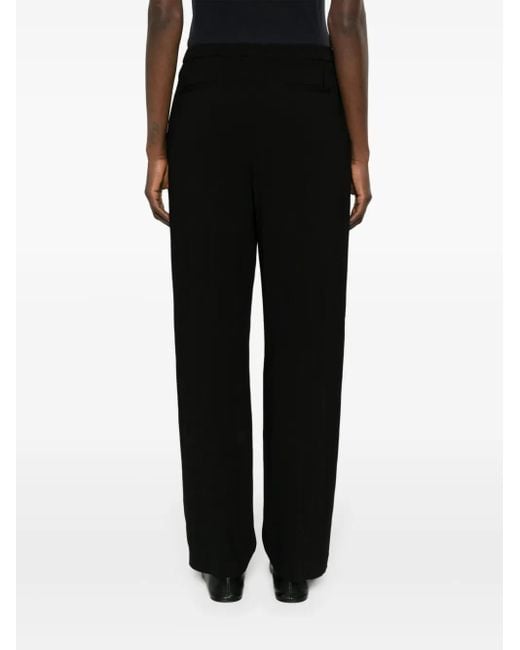Fabiana Filippi Black High-Waist Straight-Leg Trousers