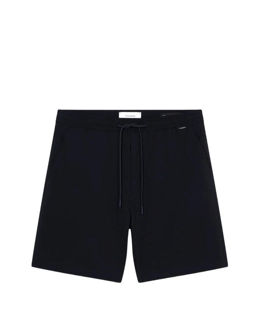 Closed Black Drawstring-Waist Shorts for men
