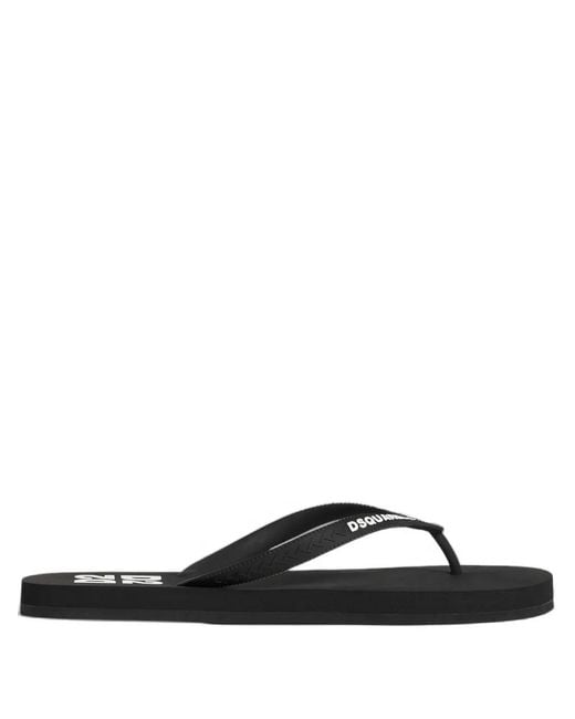 DSquared² Black Tongs À Bride Arrière for men