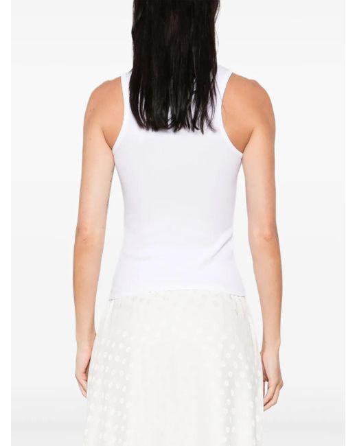 Vivienne Westwood White Tanktop mit Orb-Verzierung
