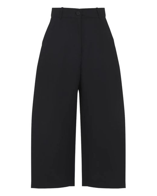 Studio Nicholson Blue Buttoned High-Waisted Trousers