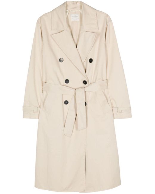 Forte Forte Natural Double-breasted Belted Trench Coat