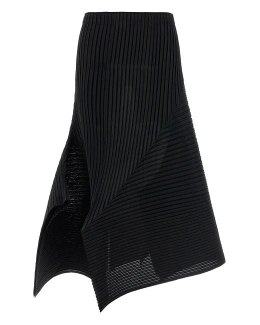 Issey Miyake Black 'Fold Pleats' Skirt