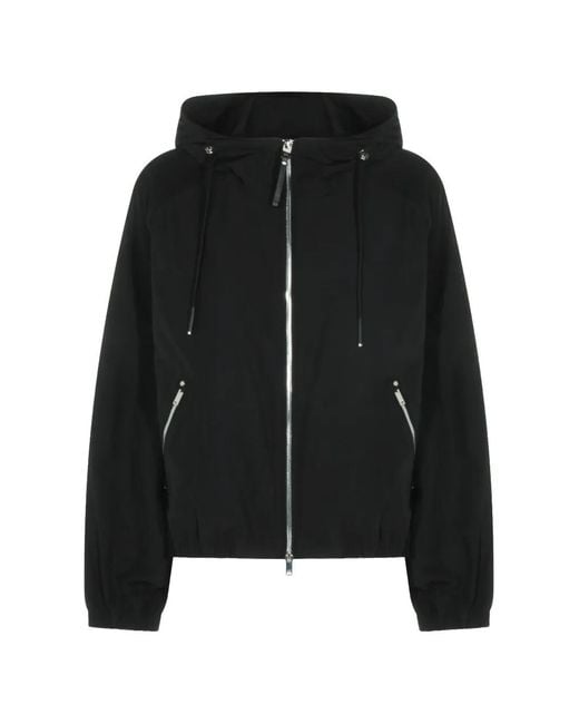 Moose Knuckles Black Hooded Zip Jacket