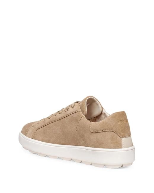 Geox Natural Spherica Ecub-1 Panelled Lace-Up Sneakers