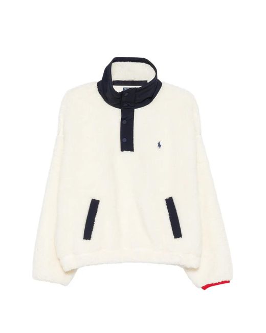 Polo Ralph Lauren White Fleece Sweatshirt