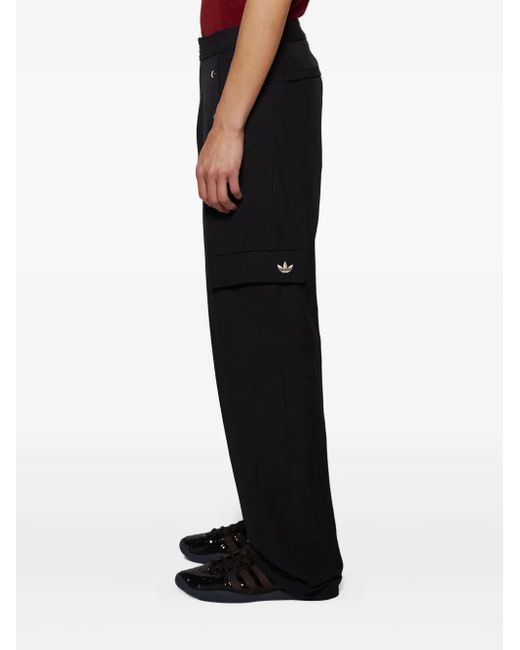 Adidas Black X Wales Bonner Sailor Cargo-Pockets Trousers for men