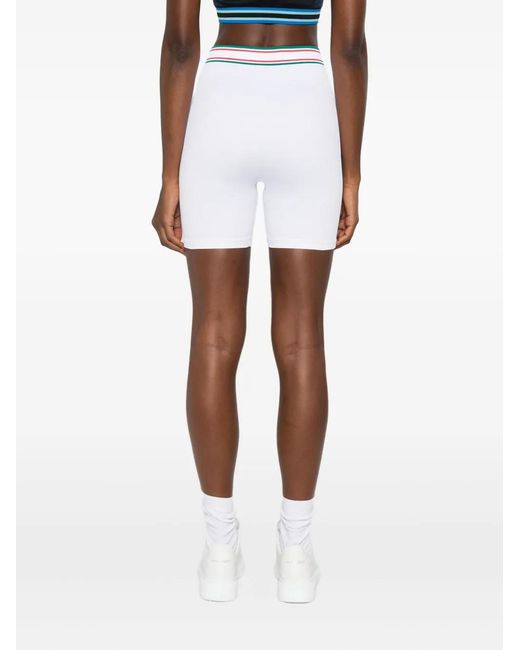 Casablanca White Seamless Sports Shorts