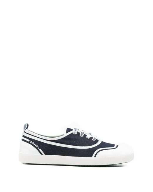 CAREL PARIS White Denim Fabric Trainers