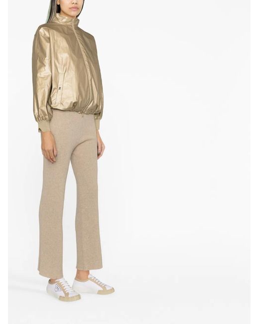 Herno Natural Metallic Bomber Jacket