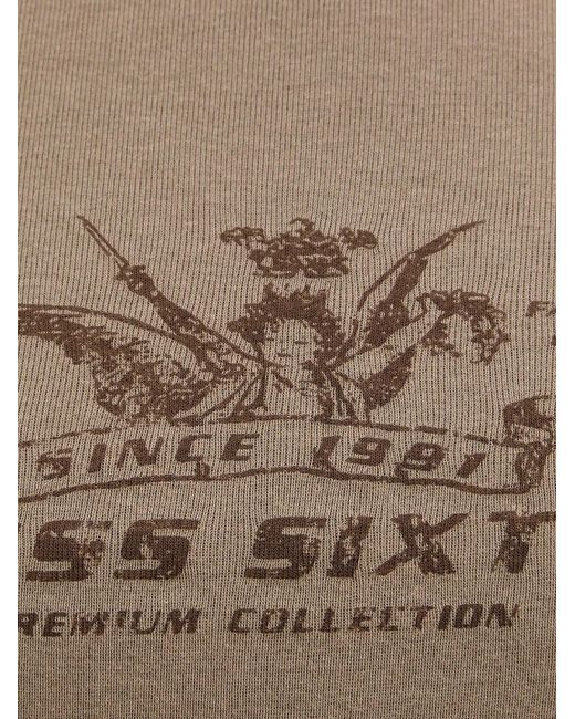 Miss Sixty Natural Print-Detail T-Shirt