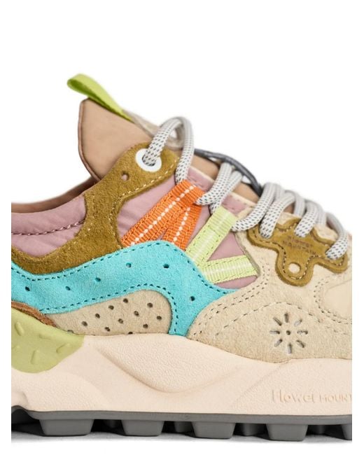 Flower Mountain White Yamano 3 Lace-Up Sneakers