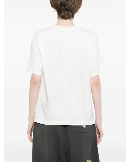Maison Mihara Yasuhiro White Graphic-Print T-Shirt