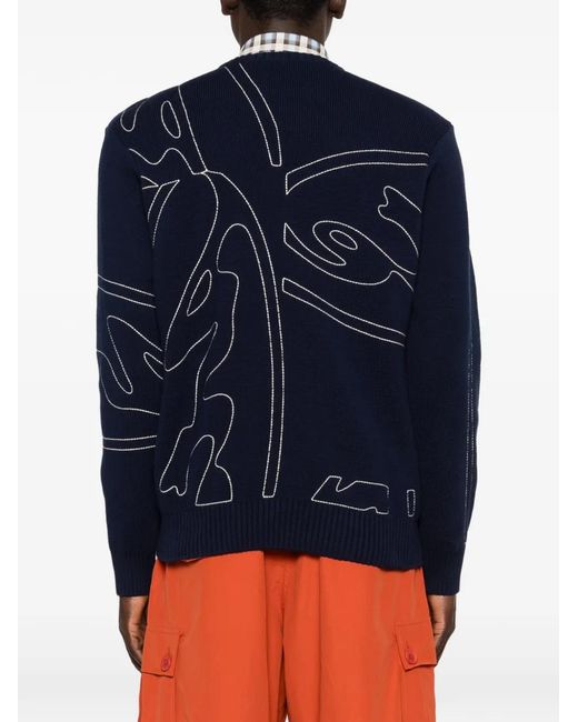 Arte' Blue Crew-Neck Sweater for men