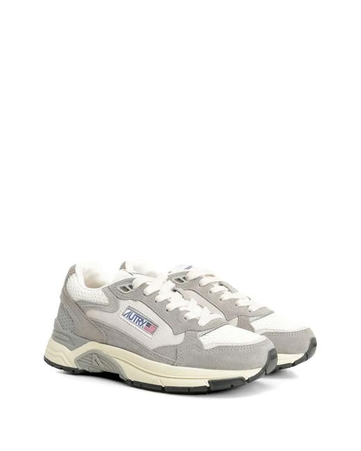 Autry White Hyperway Mesh-Panels Sneakers