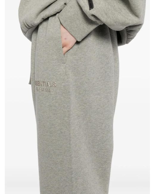 Fear Of God Gray Logo-Embossed Trousers