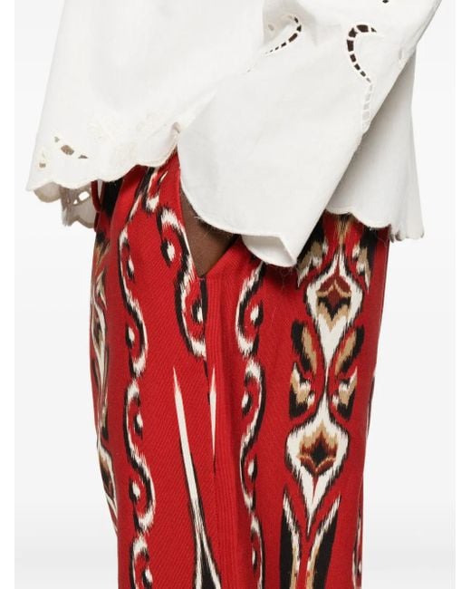 Farm Rio Broek Met Trekkoordtaille in het Red